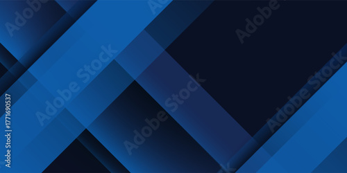 Blue black abstract background geometry shine and layer element vector for presentation design. Suit for business, corporate, institution, party, festive, seminar, and talks