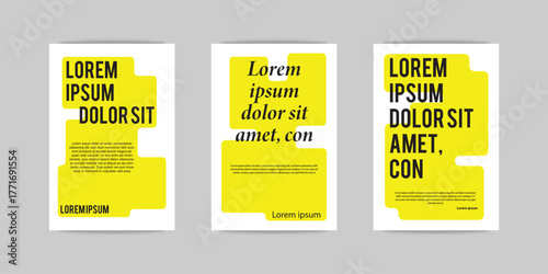 Template design with shapes for events, companies or business. Colorful squiggles lines design for poster, cover or background. Set of vector illustrations in eps 10.