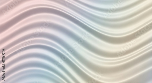 Soft pastel fabric texture with flowing waves, evoking a sense of elegance and sophistication, an inviting background for creative projects. vector illustration