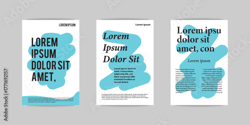 Template design with shapes for events, companies or business. Colorful squiggles lines design for poster, cover or background. Set of vector illustrations in eps 10.