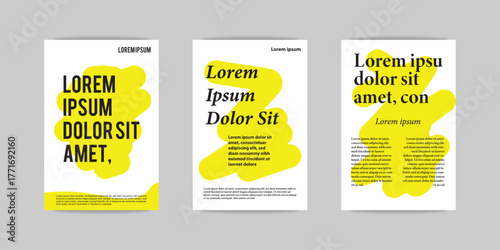 Template design with shapes for events, companies or business. Colorful squiggles lines design for poster, cover or background. Set of vector illustrations in eps 10.