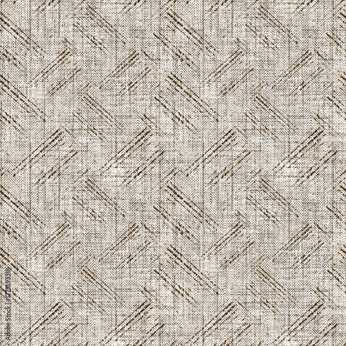 Seamless monochrome beige brown herringbone pattern.