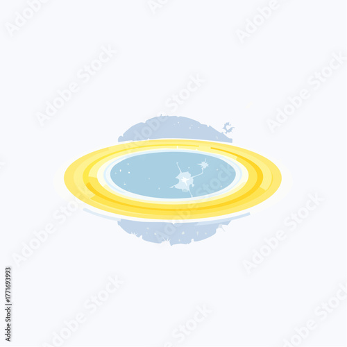 Flat lay assortment of creative paper planets
2