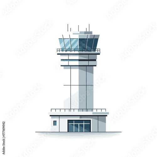 Airport control tower, vector illustration design