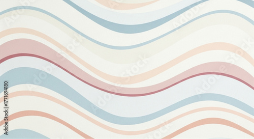 Abstract waves of color wash across the canvas in a soothing display of pastel hues and delicate lines, inviting the viewer into a tranquil, dreamlike space. vector illustration