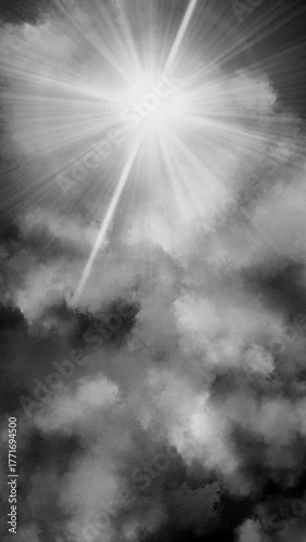 Abstract Light And Smoke Black Background