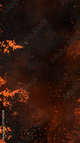 Abstract Powder Film Fire Red Smoke Particles Texture
