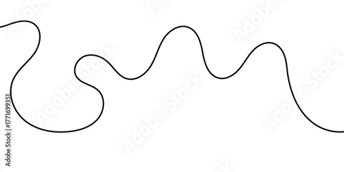 Wavy Curvy Abstract Squiggle Line. curve long line 