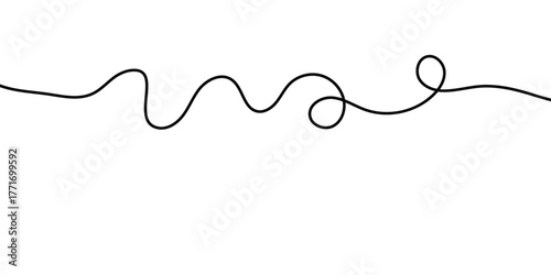 Wavy Curvy Abstract Squiggle Line. curve long line 