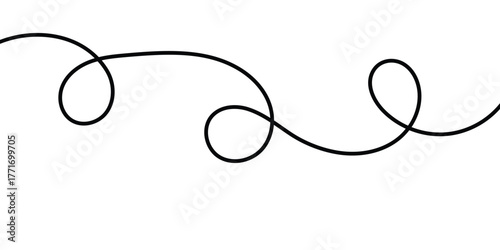 Wavy Curvy Abstract Squiggle Line. curve long line 