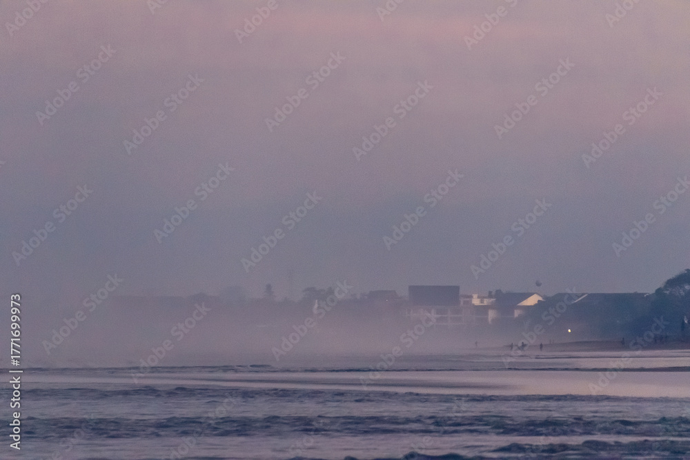 Fototapeta premium Colorful sunrise at ocean coast of Bali