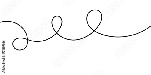 Wavy Curvy Abstract Squiggle Line. curve long line 