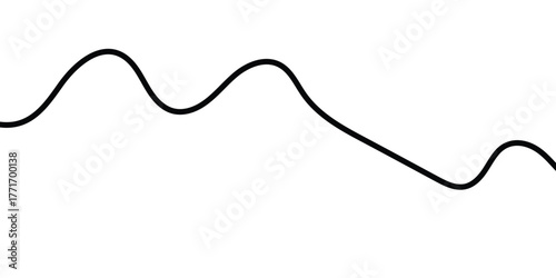 Wavy Curvy Abstract Squiggle Line. curve long line 