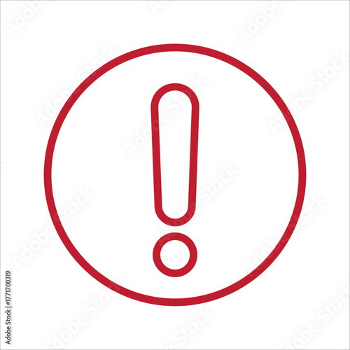 Warning icon vector modern design in trendy style for web site and mobile app on white background