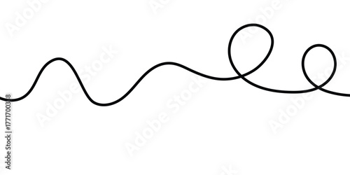 Wavy Curvy Abstract Squiggle Line. curve long line 