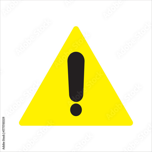 Warning icon vector modern design in trendy style for web site and mobile app on white background