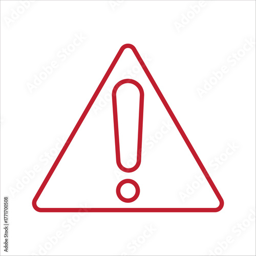 Warning icon vector modern design in trendy style for web site and mobile app on white background