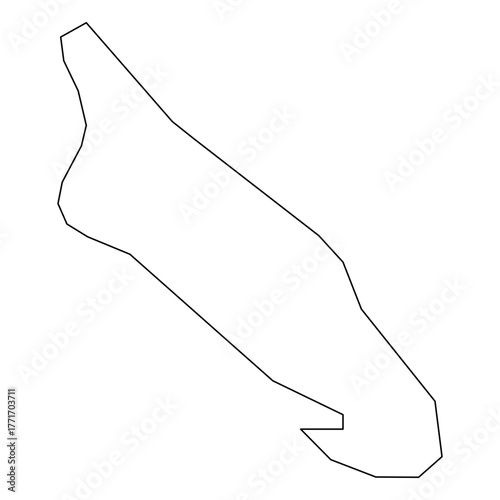 Aruba Vector Map Outline | Editable Aruba SVG Line Art | Minimalist Country Map for Design & Education