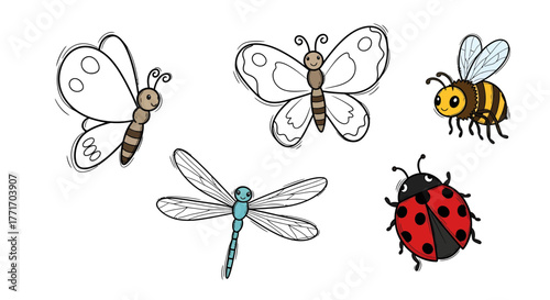 Hand-drawn collection of security and protection icons featuring a sturdy padlock, various keys, a robust shield, and a strong safe in a charming doodle sketch art style