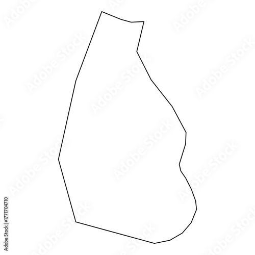 Montserrat Vector Map Outline | Editable Montserrat SVG Line Art | Minimalist Country Map for Design & Education
