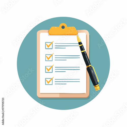 A pen rests on a short expense checklist, ready for quick review.