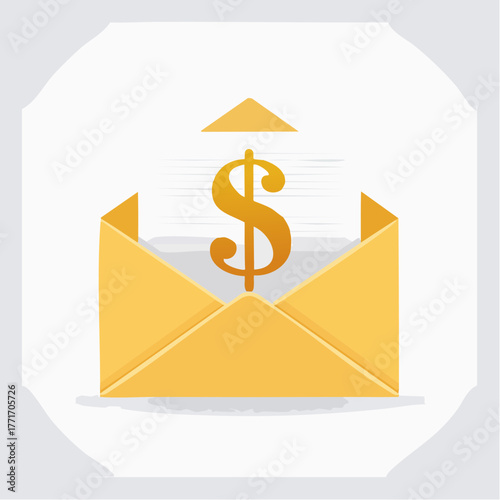 A single envelope with a dollar sign is used for cash budgeting.