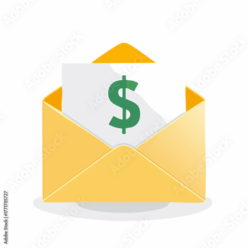 A single envelope with a dollar sign is used for cash budgeting.