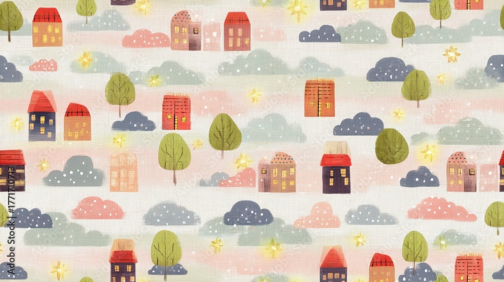 Fototapeta premium pastel mushroom house wallpaper Fresh healthy food ingredients on wooden table a vintage storybook mushroom wallpaper