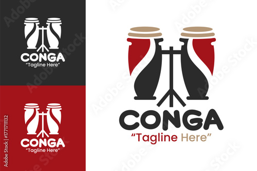 Modern Conga Logo for Music Studio and Performance Branding