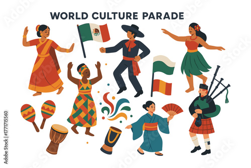 Celebration of global cultures: diverse traditional dance and music from around the world
