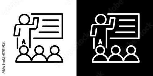Training Icon Line Styles Vector Illustration 