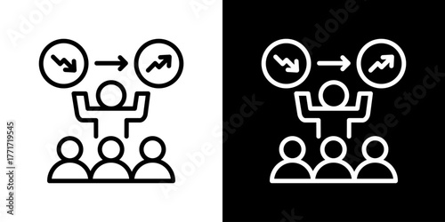 Coaching Icon Line Styles Vector Illustration 