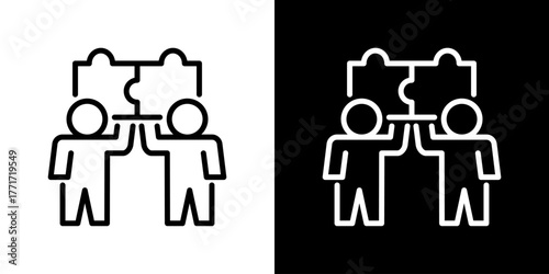 Collaboration Icon Line Styles Vector Illustration 
