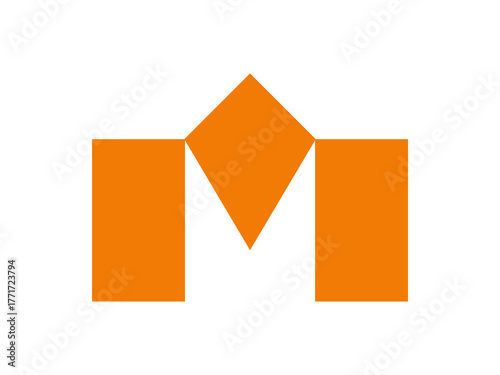 Free Download abstract m letter logo design with diamond symbol - GFXLoad