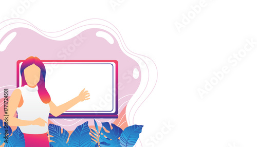 LANDING PAGE DESIGN WITH FLAT ILLUSTRATION STYLE 08