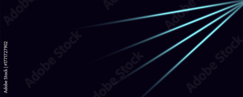 Horizontal flash of light. Laser beams, light lines.
