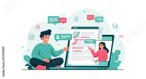 Online Collaboration And Communication Through Virtual Meetings And Digital Interaction