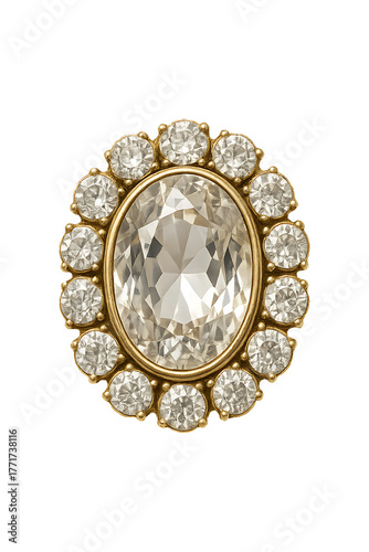 Brooch isolated on transparent background
