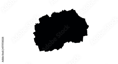 Country silhouette: outline of macedonia for geographical themes and educational use
