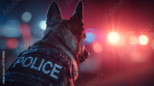 K9 unit dog working with the police.