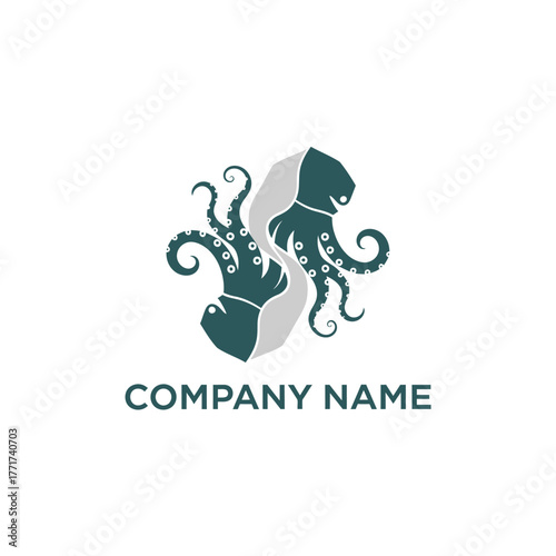 Octopus chef logo design culinary concept for restaurant business.