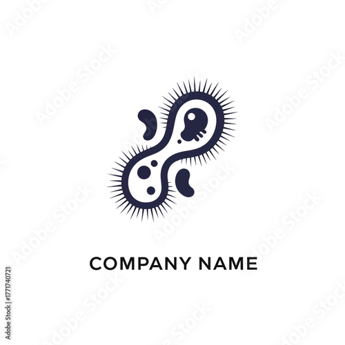 Stylized Germ or Microbe Logo Design for Science or Healthcare Company.