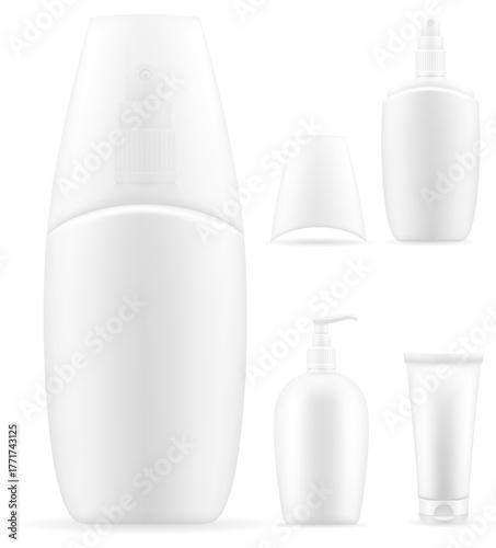 cream lotion in a plastic container vector illustration isolated object icons