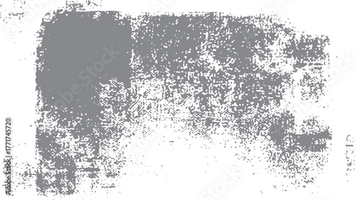 Scratched and dust grain texture with rough monochrome background. Grainy distressed grunge backdrop vector isolated on white background. 