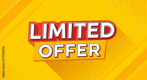Sale promotion sign with modern typography on a vibrant yellow background