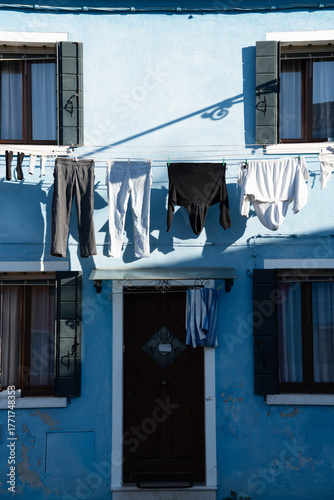 Colorful Houses of Burano Island, Venice, Italy