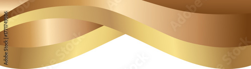 Gold foil sweep border with gradient metallic reflection, elegant design for premium backgrounds and decorative assets.