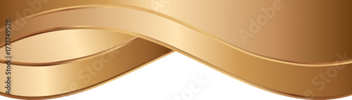 Smooth golden border with reflective foil curve, elegant accent for luxury packaging, posters, and design templates.