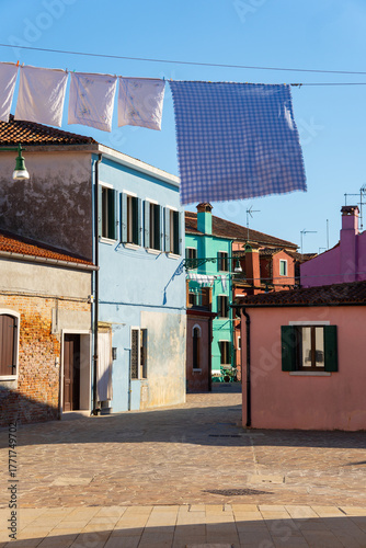 Colorful Houses of Burano Island, Venice, Italy
