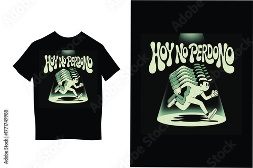 Hoy No Perdono – Retro Psychedelic Runner T-Shirt